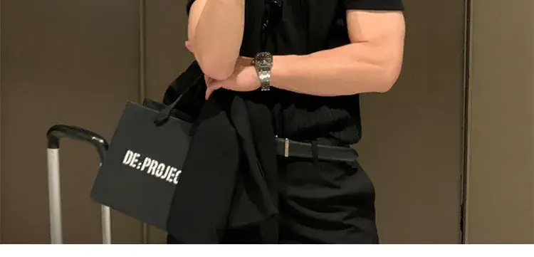 Men's Brown Ribbed Polo Short Sleeve Loose Casual Summer T-Shirt Bottoming Shirt — feature 58