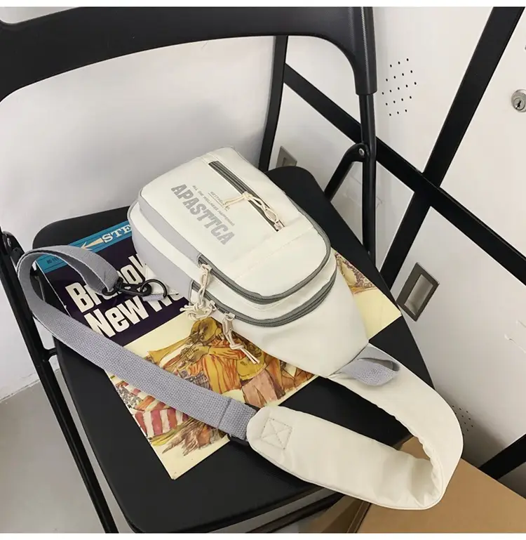Women's Trendy Crossbody Backpack Orange White Sports Student Bag — feature 11