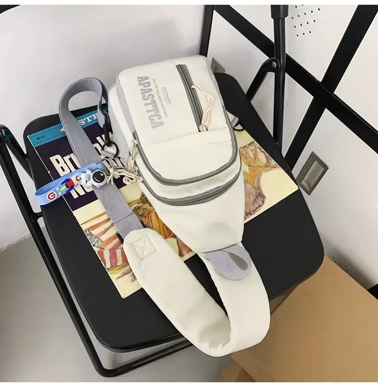 Women's Trendy Crossbody Backpack Orange White Sports Student Bag — feature 14