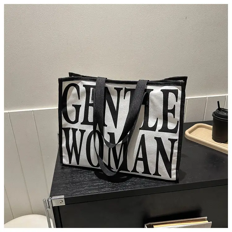 Green Letter Canvas Tote Bag for Women 2023 — feature 18