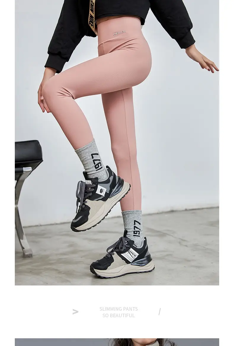 Girls Yoga Knee Length High Waist Leggings Black — feature 24