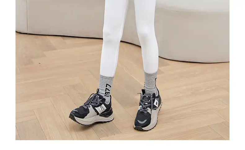Girls Yoga Knee Length High Waist Leggings Black — feature 28