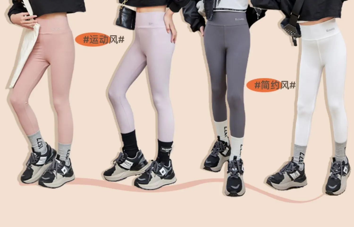 Girls Yoga Knee Length High Waist Leggings Black — feature 5