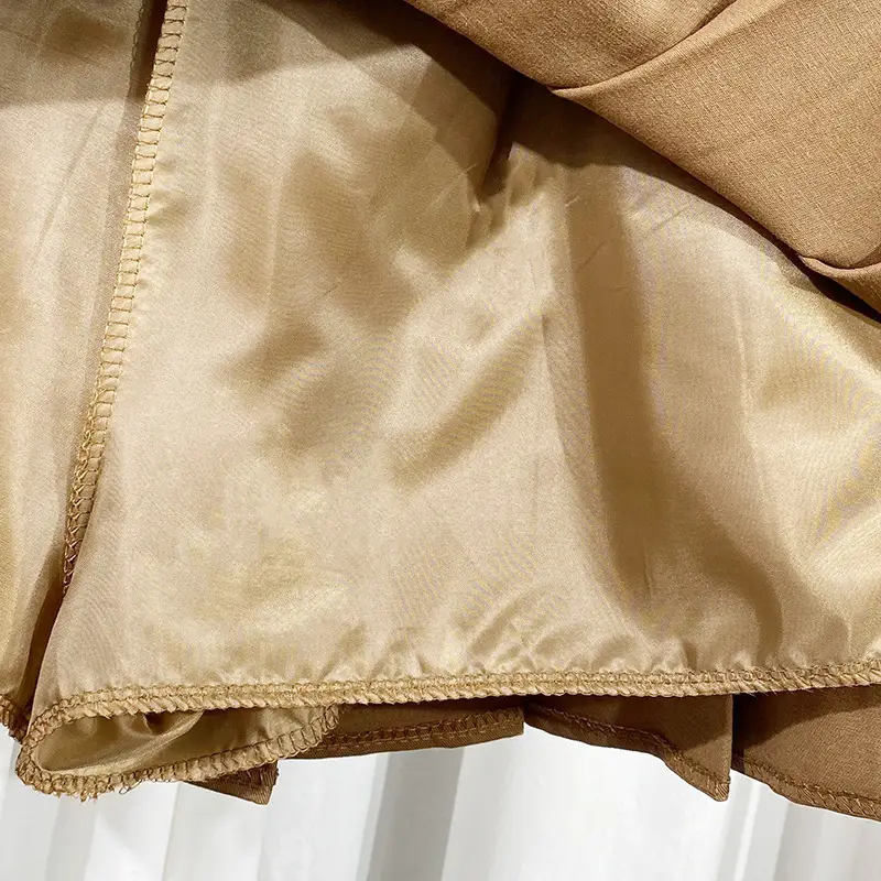 Hot Girl Pleated Skirt with Belt High Waist