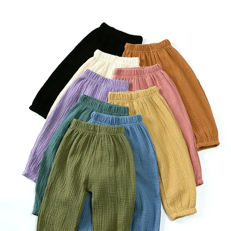 2025 Spring Leggings for Boys Girls Pure Cotton Linen Bloomers - Image 15