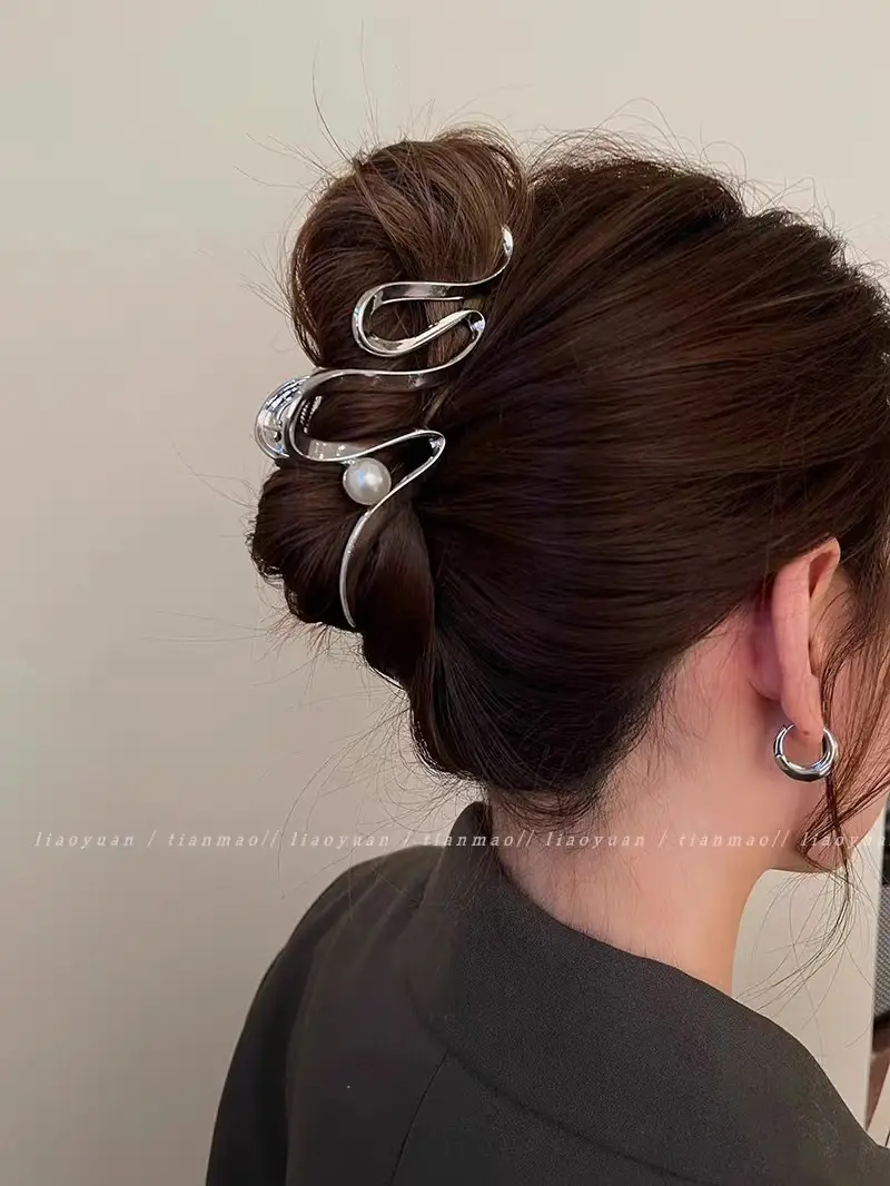 Advanced Sense Metal Hair Clip Women's Summer Large Back Head Shark Clip - Image 17