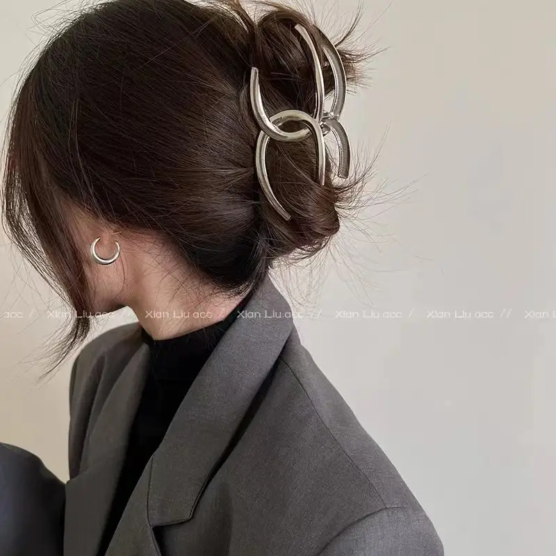 Advanced Sense Metal Hair Clip Women's Summer Large Back Head Shark Clip - Image 22
