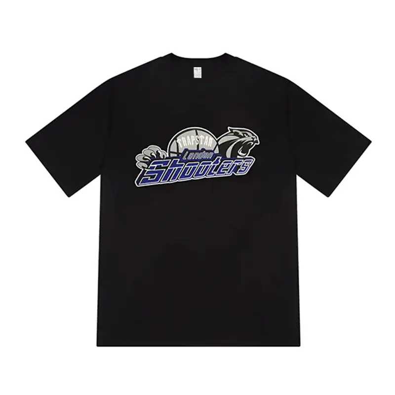 2023 Trapstar Leopard Print Short Sleeve T-Shirt Black - Image 2