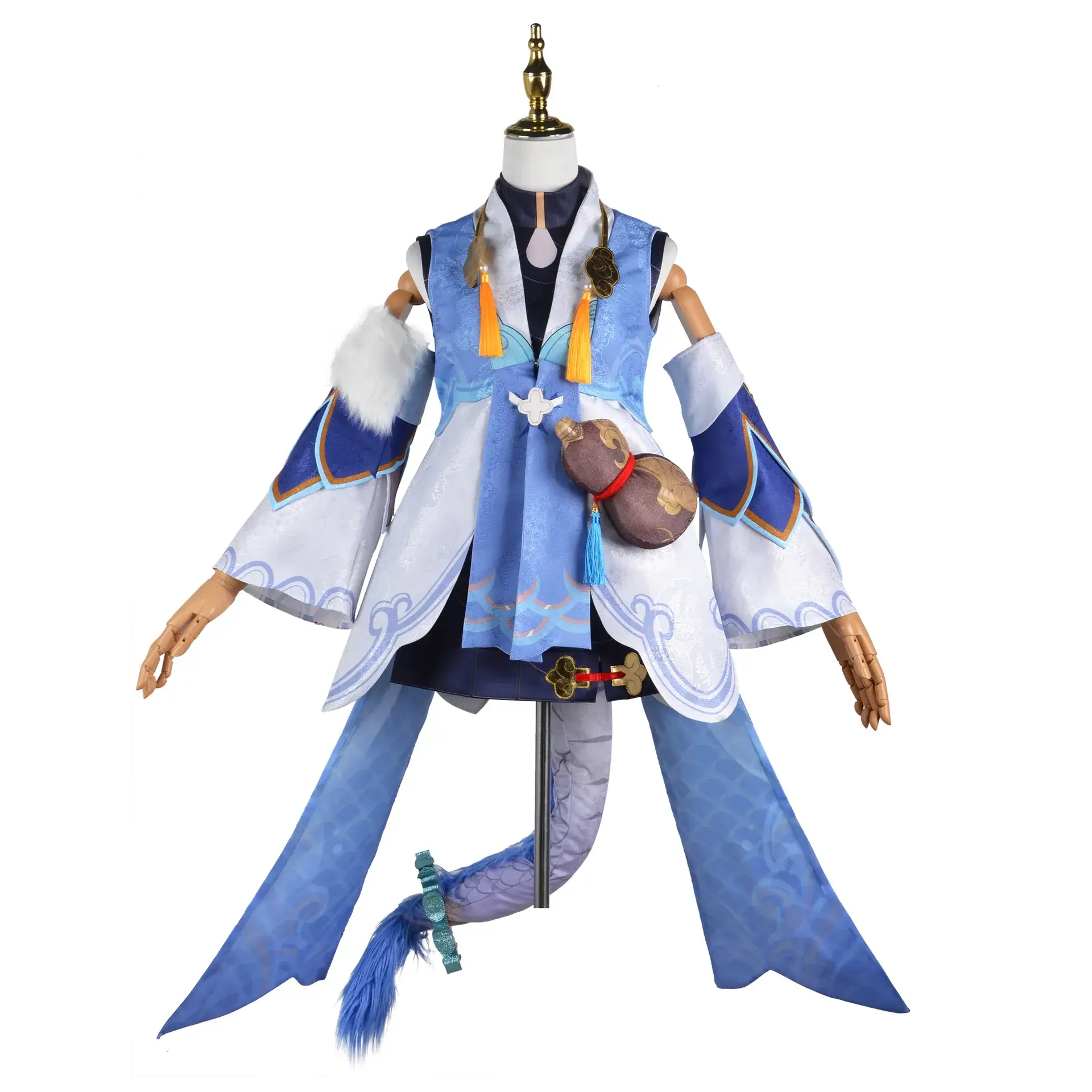 Bailu Cosplay Suit Blue White Dragon Girl Medical Costume - Image 6