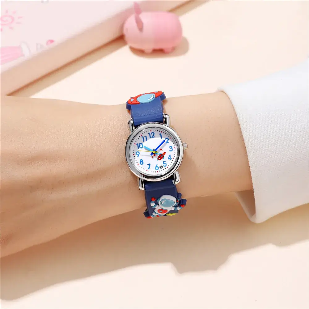 Astronaut Pattern Kids Watch Black Plastic - Image 5