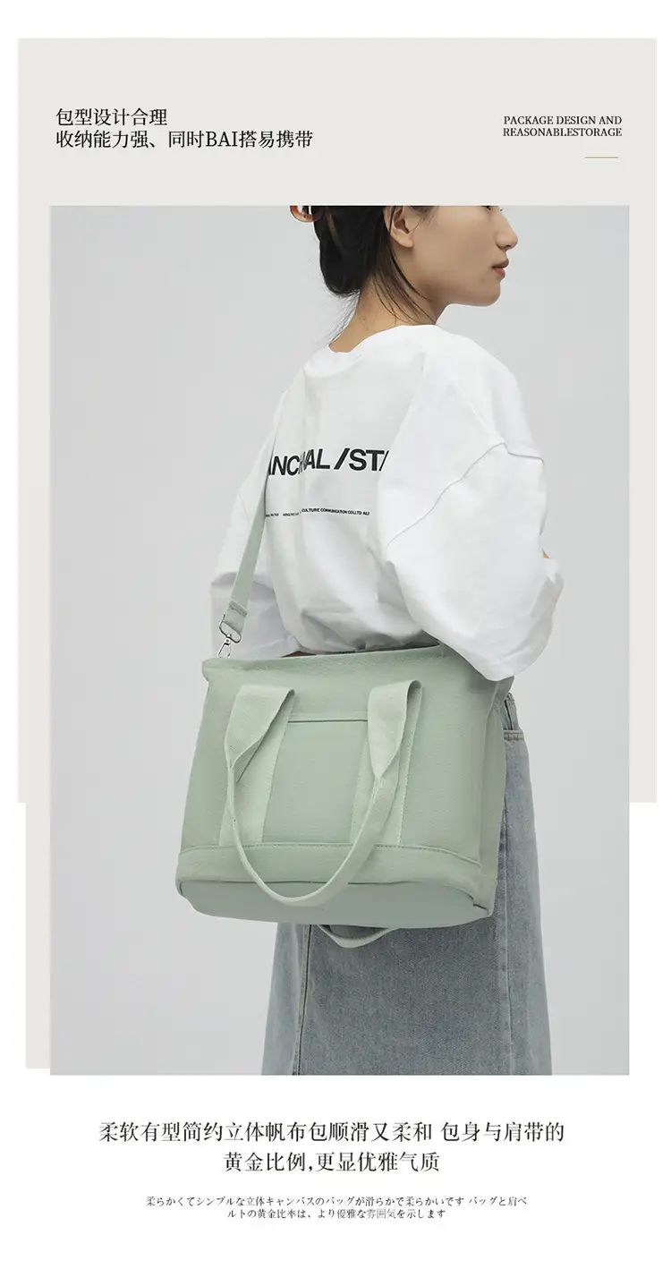 Women's Canvas Shoulder Bag Large Capacity Summer New Commuter — feature 10