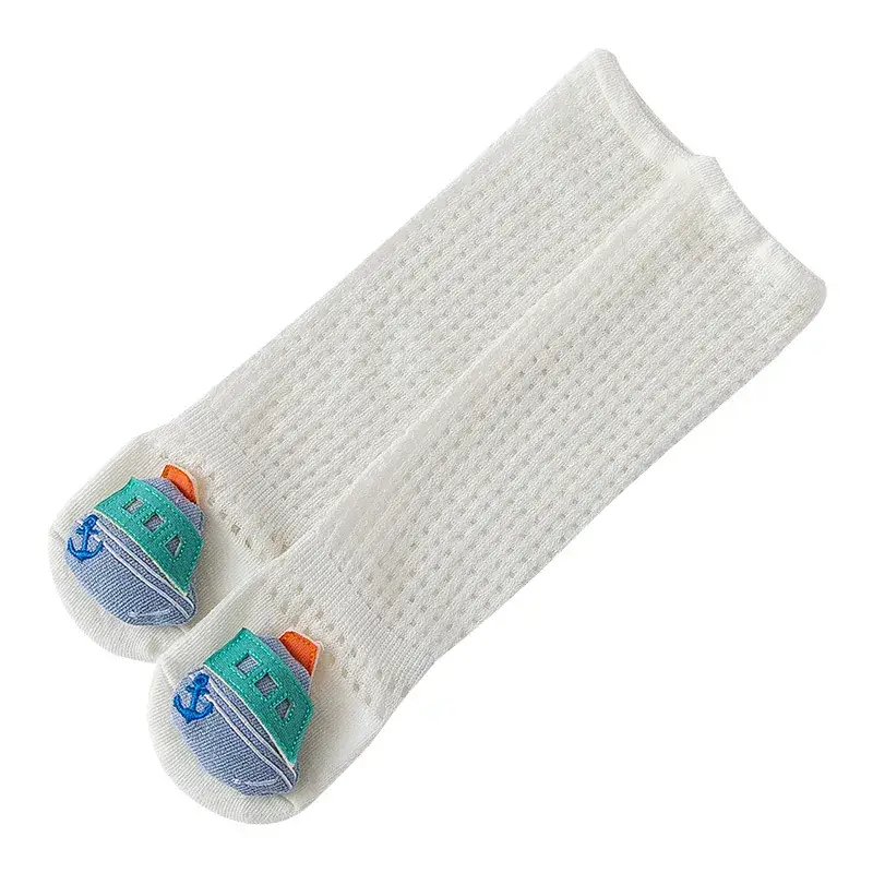 Baby Cartoon Over-the-Knee Calf Socks Beige Cotton Summer - Image 10