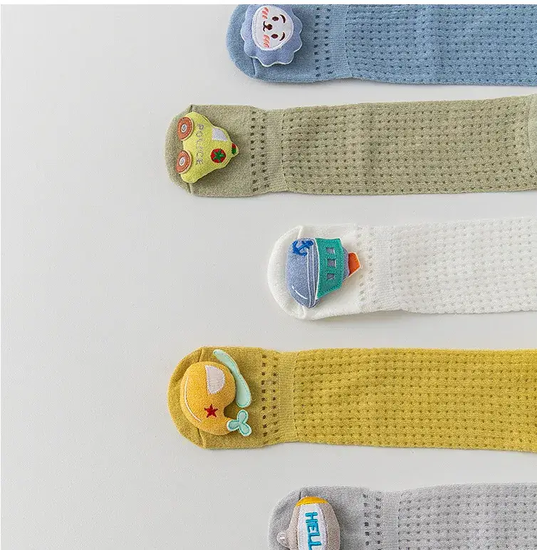 Baby Cartoon Over-the-Knee Calf Socks Beige Cotton Summer — feature 11