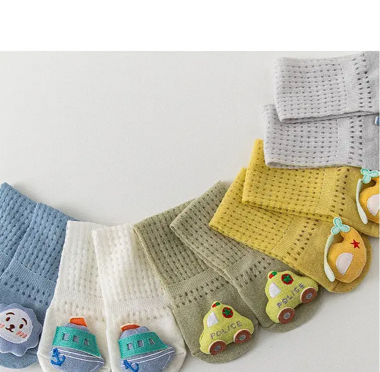 Baby Cartoon Over-the-Knee Calf Socks Beige Cotton Summer — feature 12