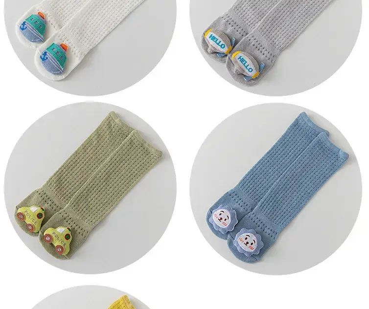 Baby Cartoon Over-the-Knee Calf Socks Beige Cotton Summer — feature 16