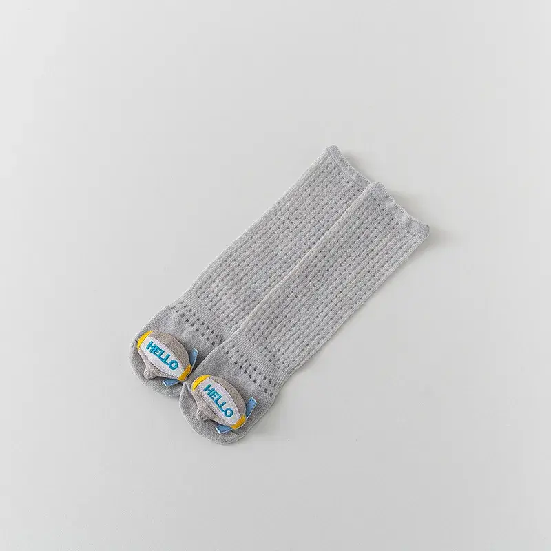 Baby Cartoon Over-the-Knee Calf Socks Beige Cotton Summer - Image 3