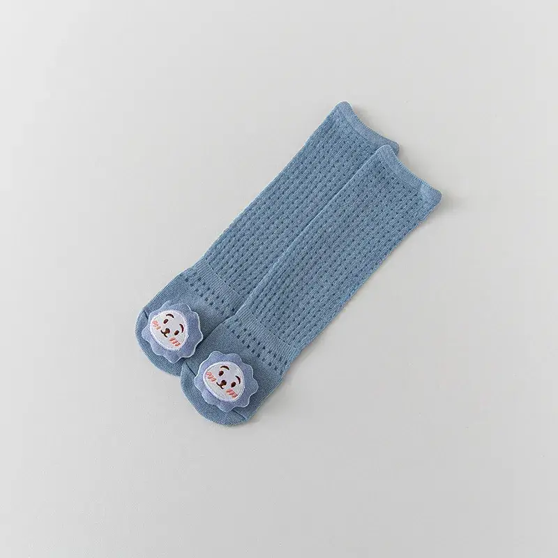 Baby Cartoon Over-the-Knee Calf Socks Beige Cotton Summer - Image 4