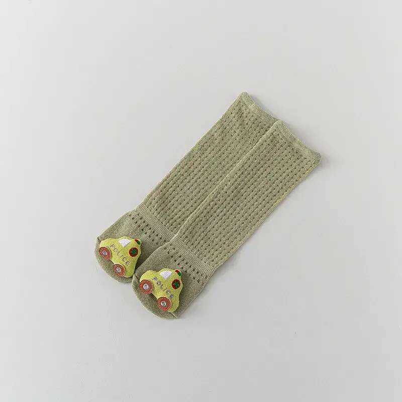 Baby Cartoon Over-the-Knee Calf Socks Beige Cotton Summer - Image 5