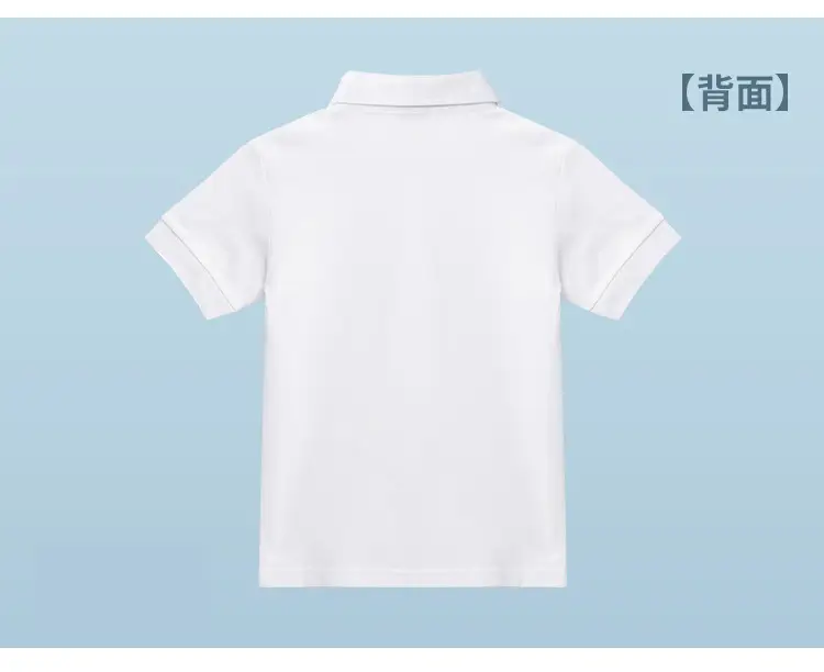 White Cotton Polo Shirt for Boys Girls Summer School Uniform — feature 12