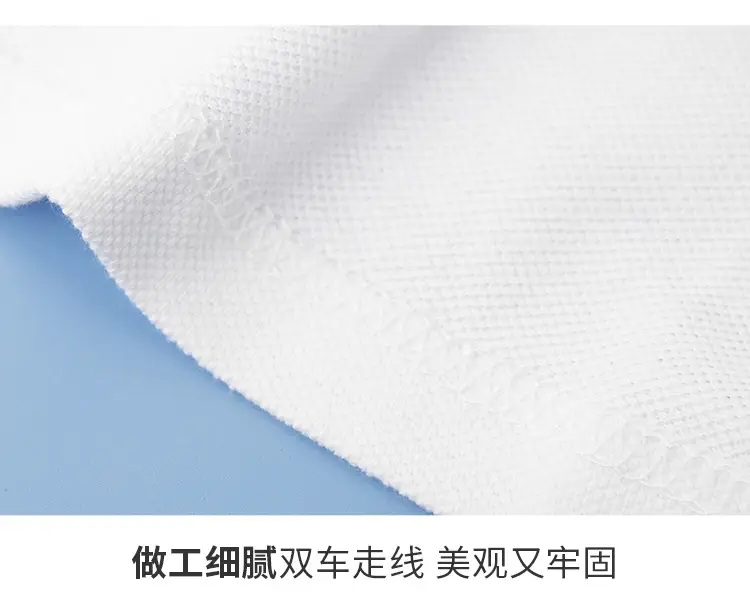 White Cotton Polo Shirt for Boys Girls Summer School Uniform — feature 17