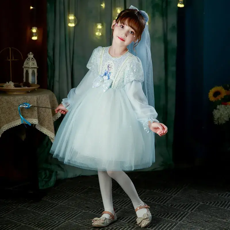 Frozen Luminous Skirted Princess Dress for Girls Summer - Image 6