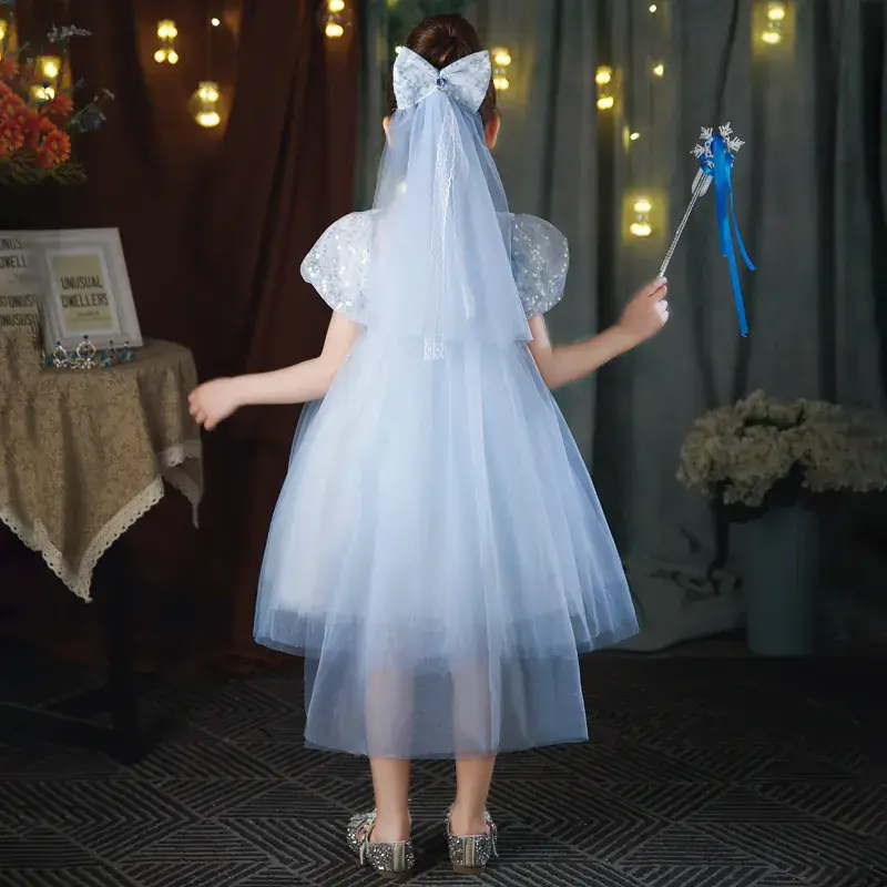 Frozen Luminous Skirted Princess Dress for Girls Summer - Image 2