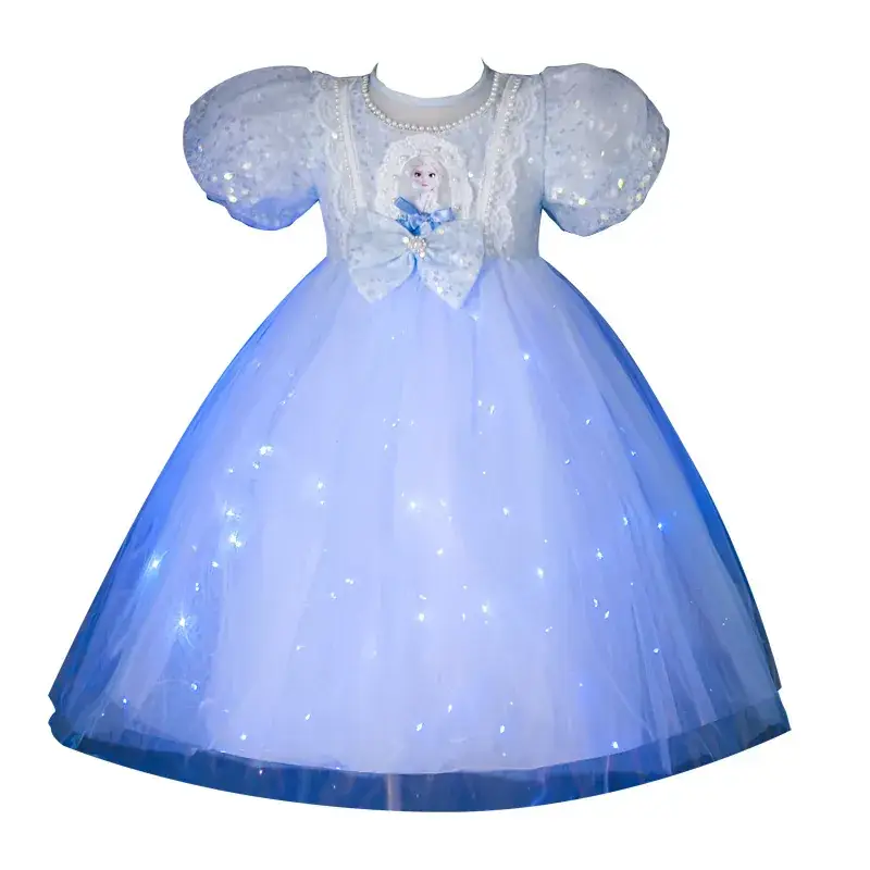 Frozen Luminous Skirted Princess Dress for Girls Summer - Image 7