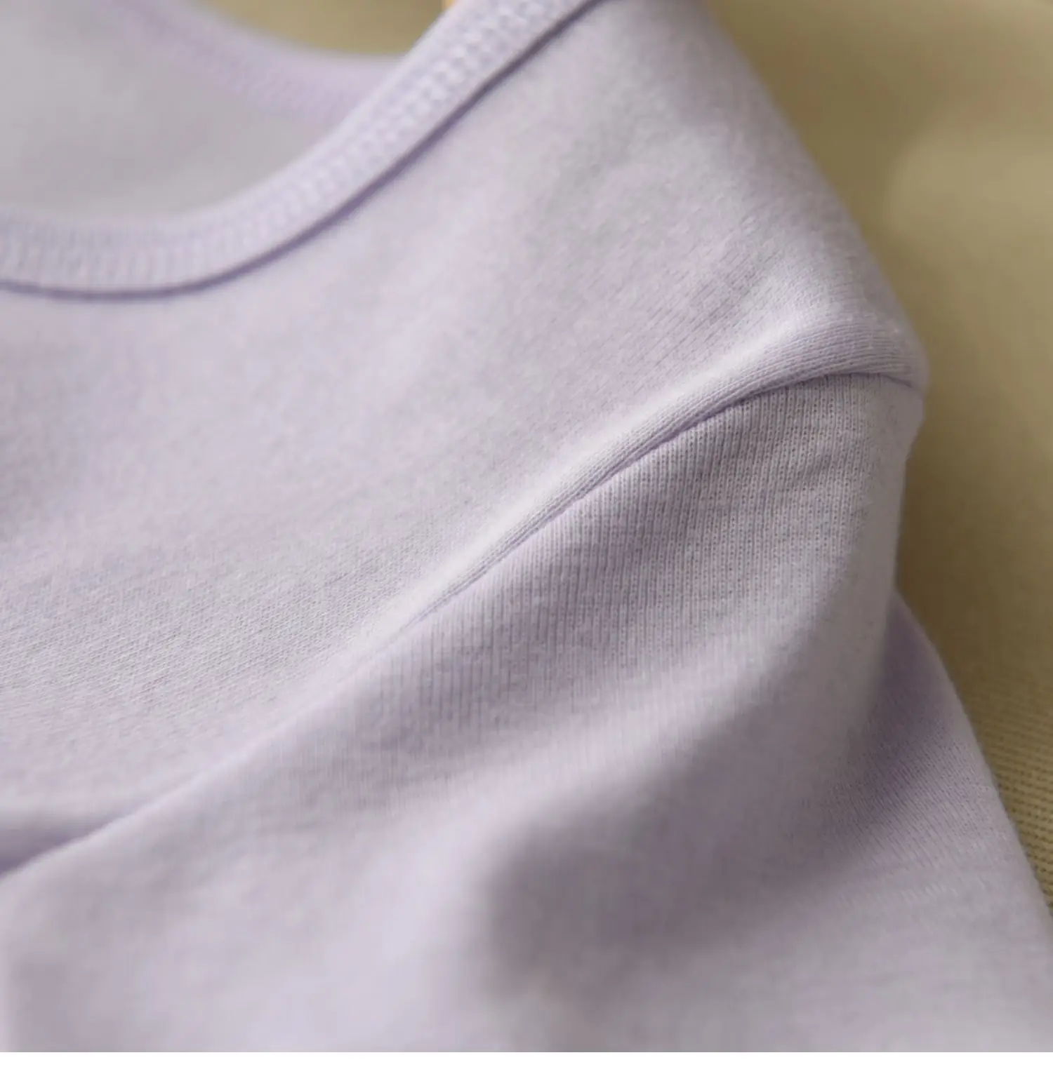 Lilac Cotton Round Neck Bow Short Sleeve Girl's T-Shirt — feature 39