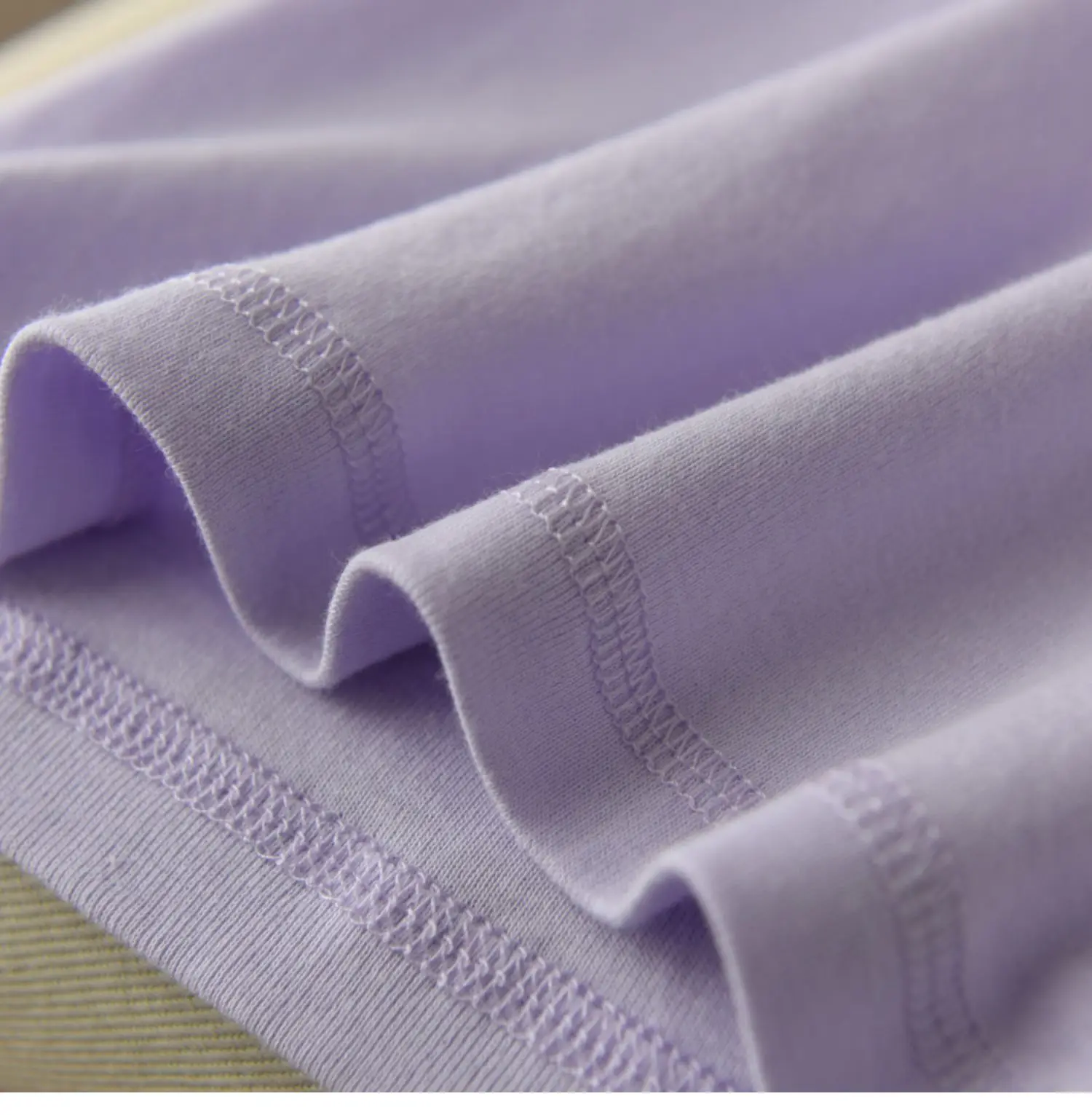 Lilac Cotton Round Neck Bow Short Sleeve Girl's T-Shirt — feature 41