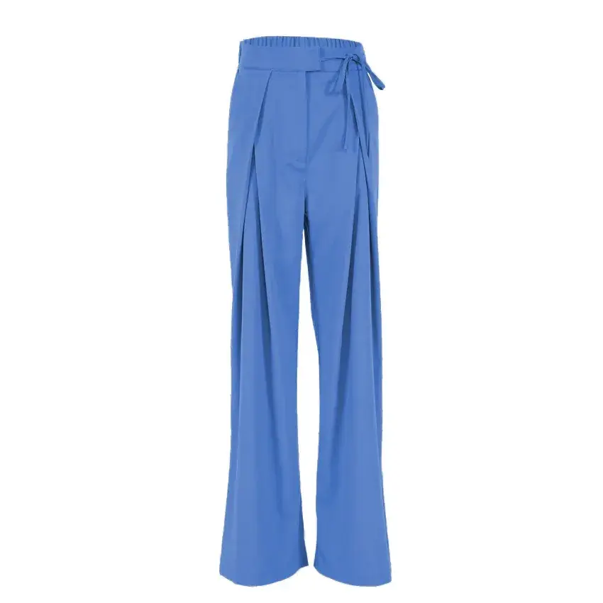 Women Loose Red Wide Leg Pants High Waist Casual Summer - Image 2