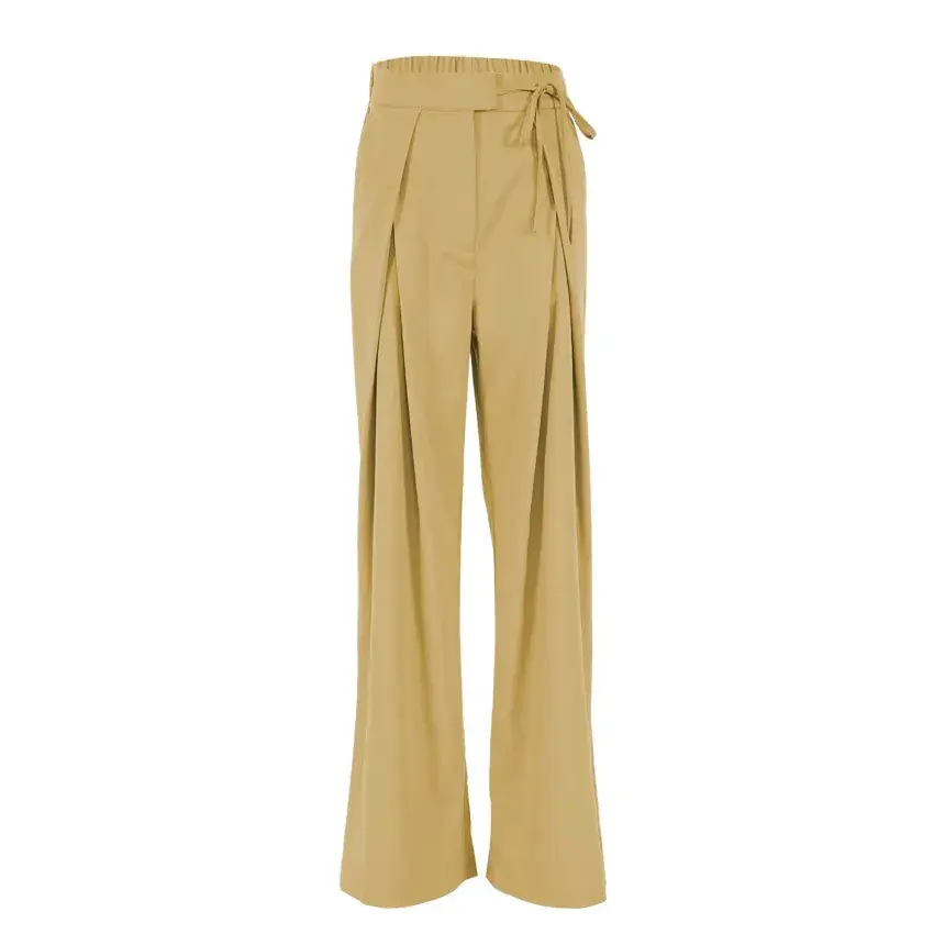 Women Loose Red Wide Leg Pants High Waist Casual Summer - Image 6