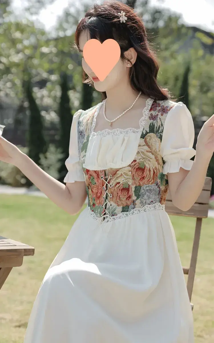 French Court Princess Floral Two-Piece Dress Women Summer — feature 39