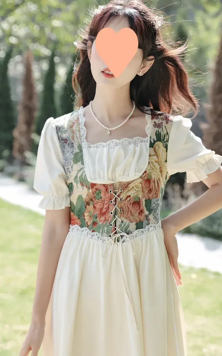 French Court Princess Floral Two-Piece Dress Women Summer — feature 43