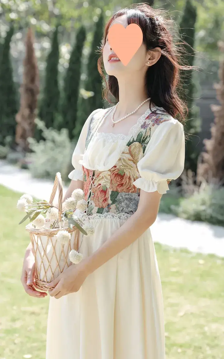 French Court Princess Floral Two-Piece Dress Women Summer — feature 50