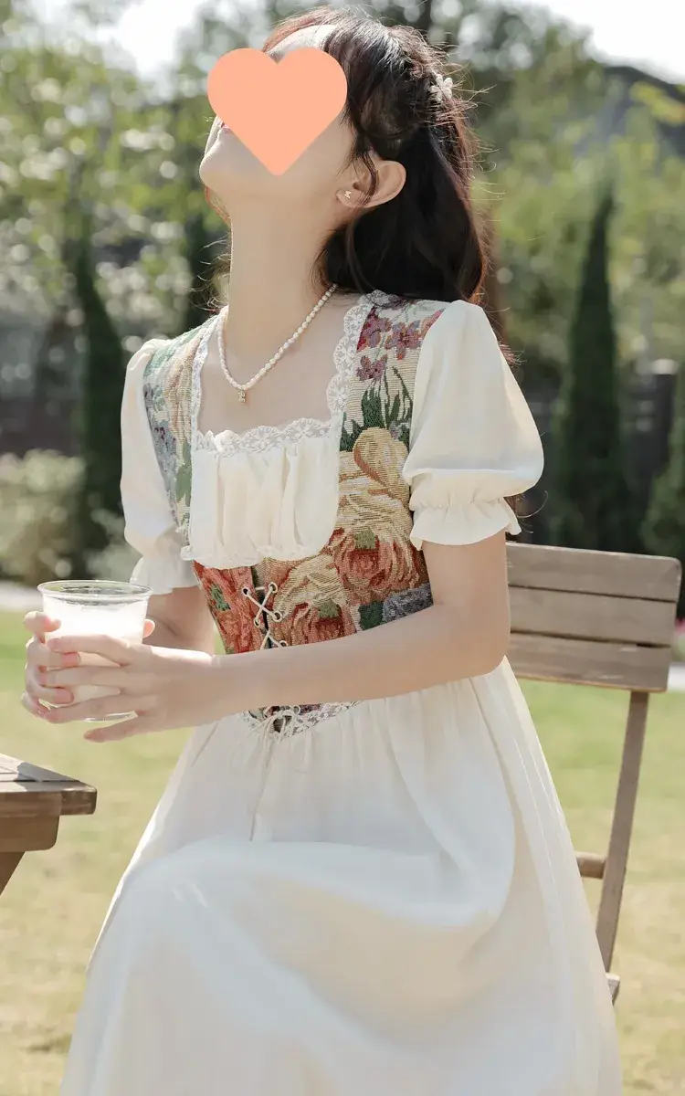 French Court Princess Floral Two-Piece Dress Women Summer — feature 52