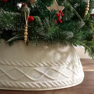 Christmas Knitted Tree Dress Red Apron with Ornaments — feature 21