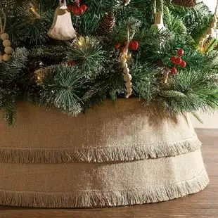 Christmas Knitted Tree Dress Red Apron with Ornaments — feature 25