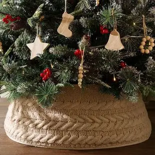Christmas Knitted Tree Dress Red Apron with Ornaments — feature 29