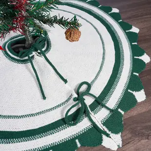 Christmas Knitted Tree Dress Red Apron with Ornaments — feature 39