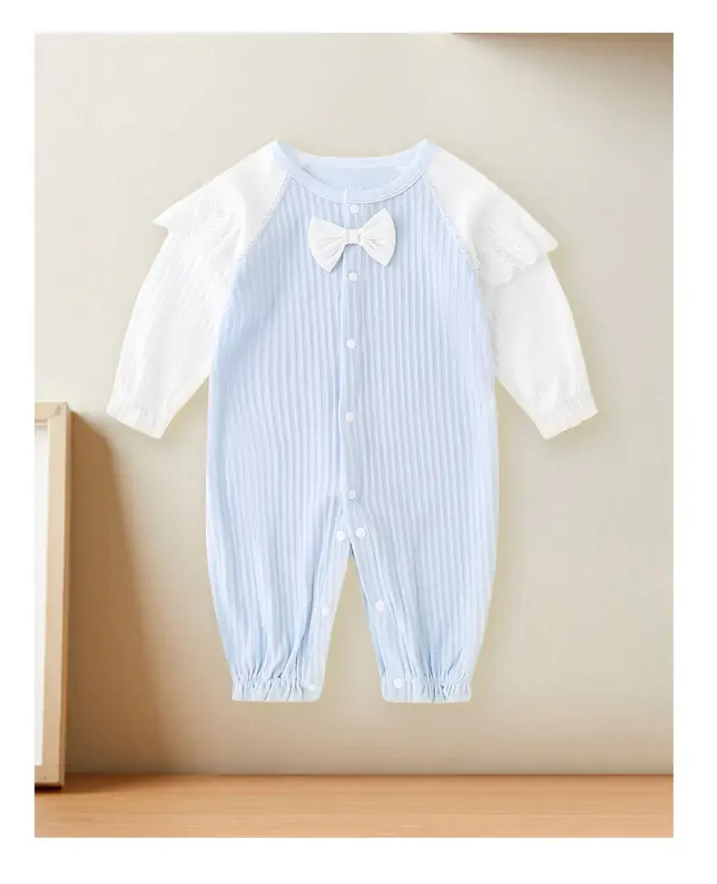 Pure Cotton Baby Jumpsuit Long Sleeve Spring Summer — feature 12