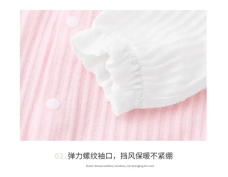 Pure Cotton Baby Jumpsuit Long Sleeve Spring Summer — feature 14