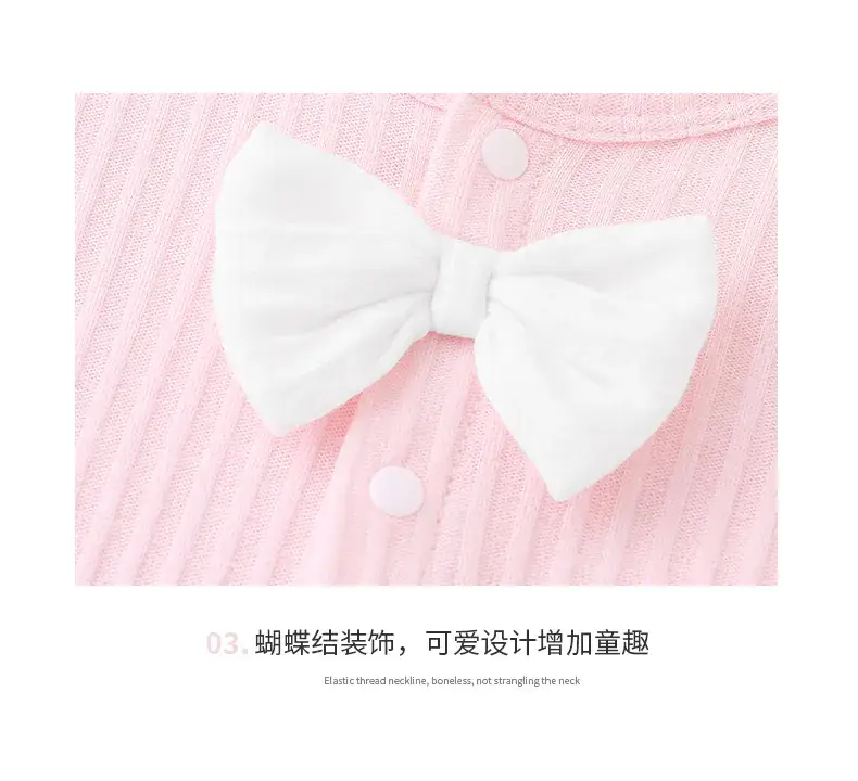 Pure Cotton Baby Jumpsuit Long Sleeve Spring Summer — feature 15