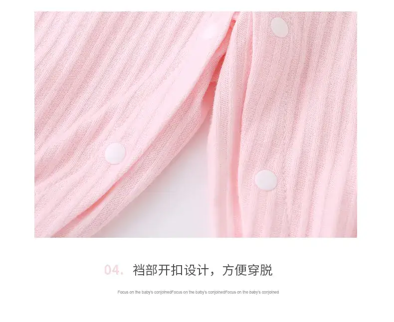 Pure Cotton Baby Jumpsuit Long Sleeve Spring Summer — feature 16