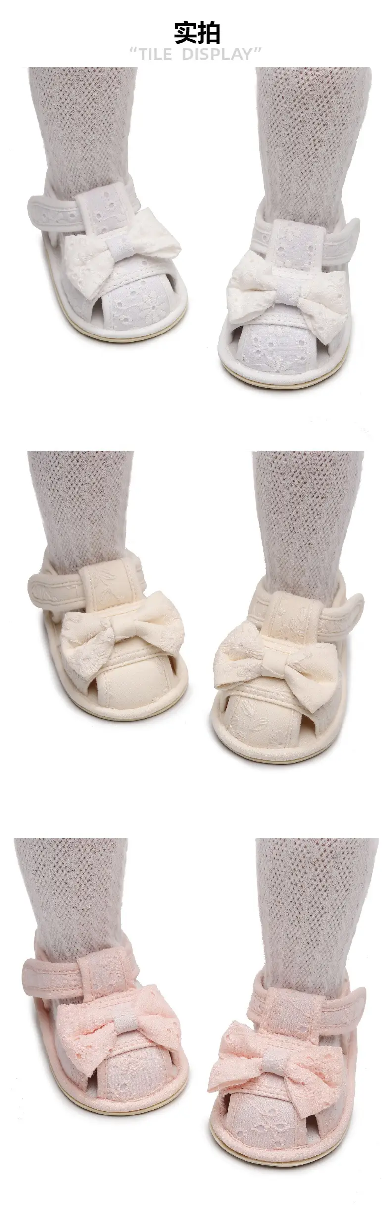 Factory Direct Sales New Sandals Embroidered Bow Baby Toddler Shoes Anti-Kick Anti-Slip Baby Shoes — feature 4