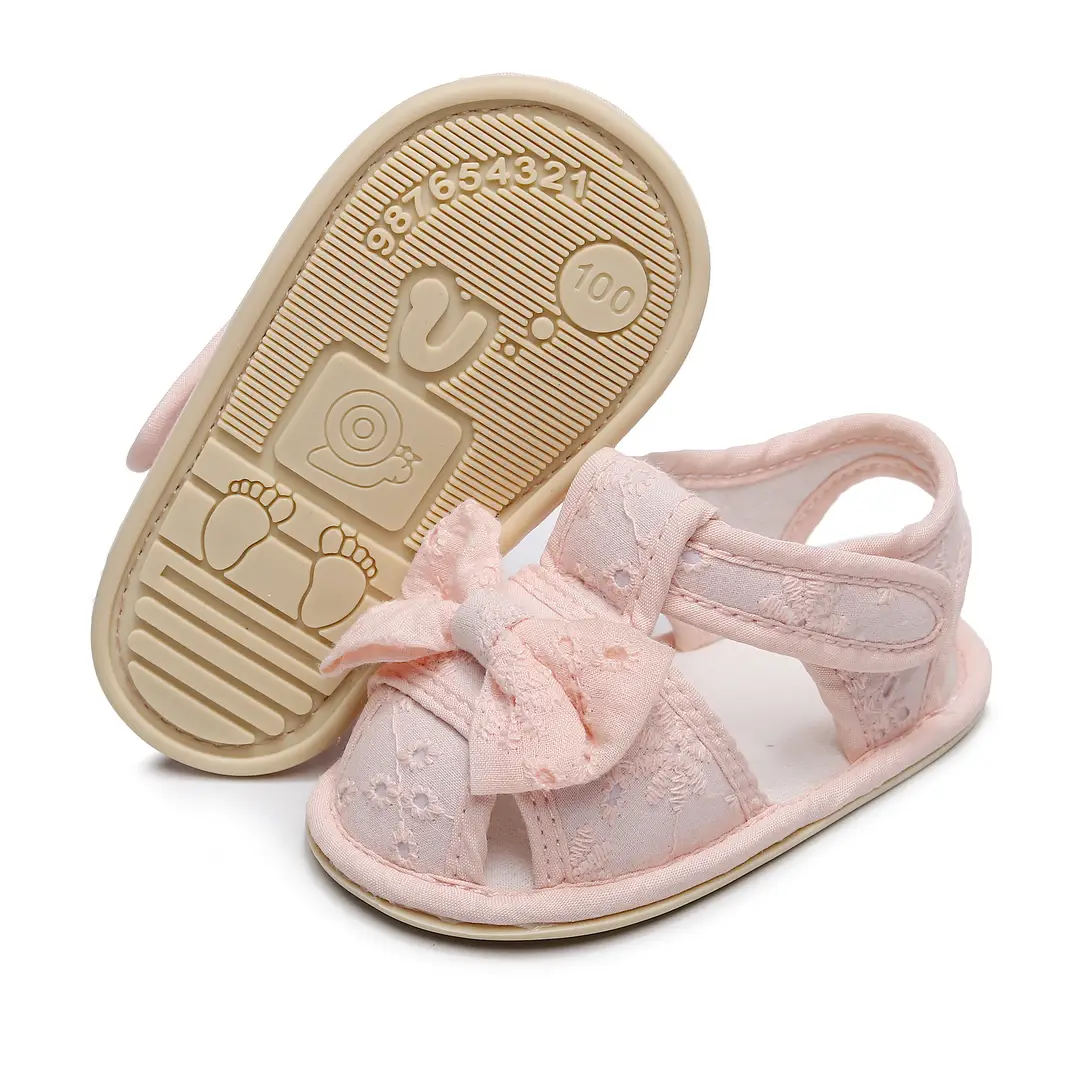 Factory Direct Sales New Sandals Embroidered Bow Baby Toddler Shoes Anti-Kick Anti-Slip Baby Shoes - Image 2