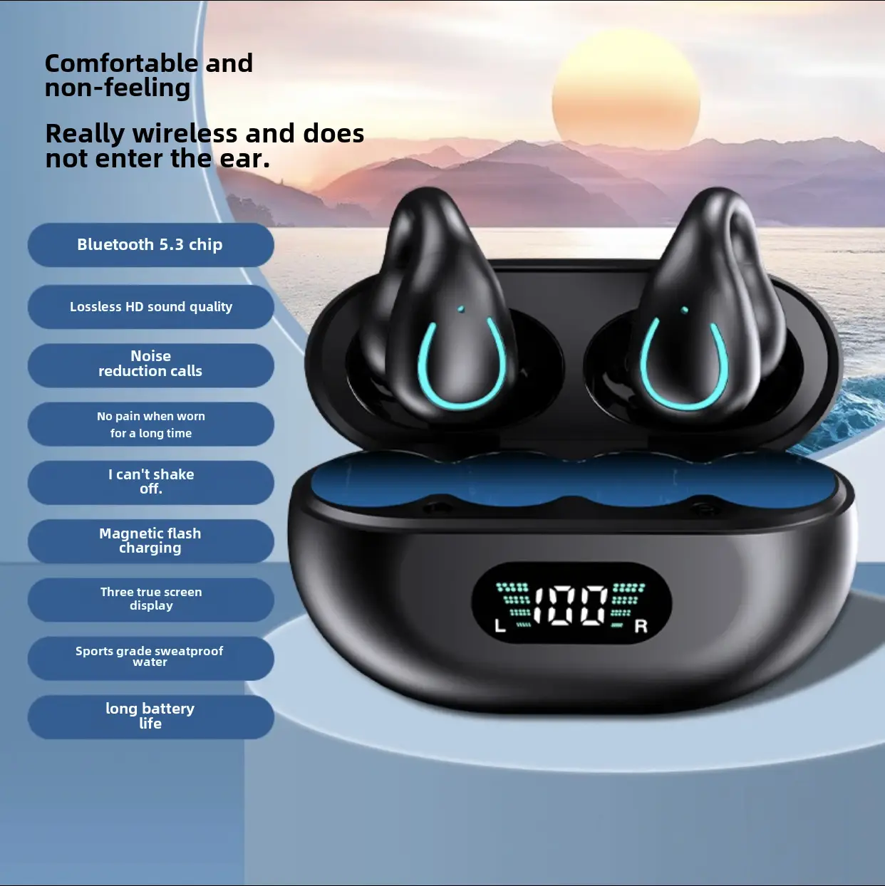 AI Translation Clip-On Bluetooth Headset Q71
