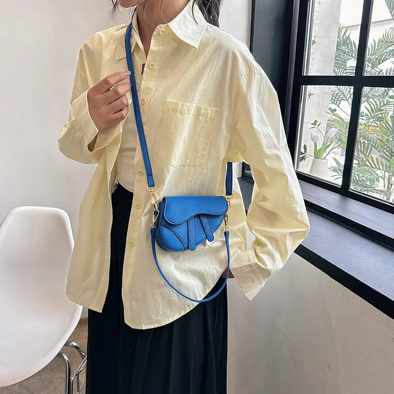 Women's Blue Saddle Crossbody Bag 2023 New - Image 11