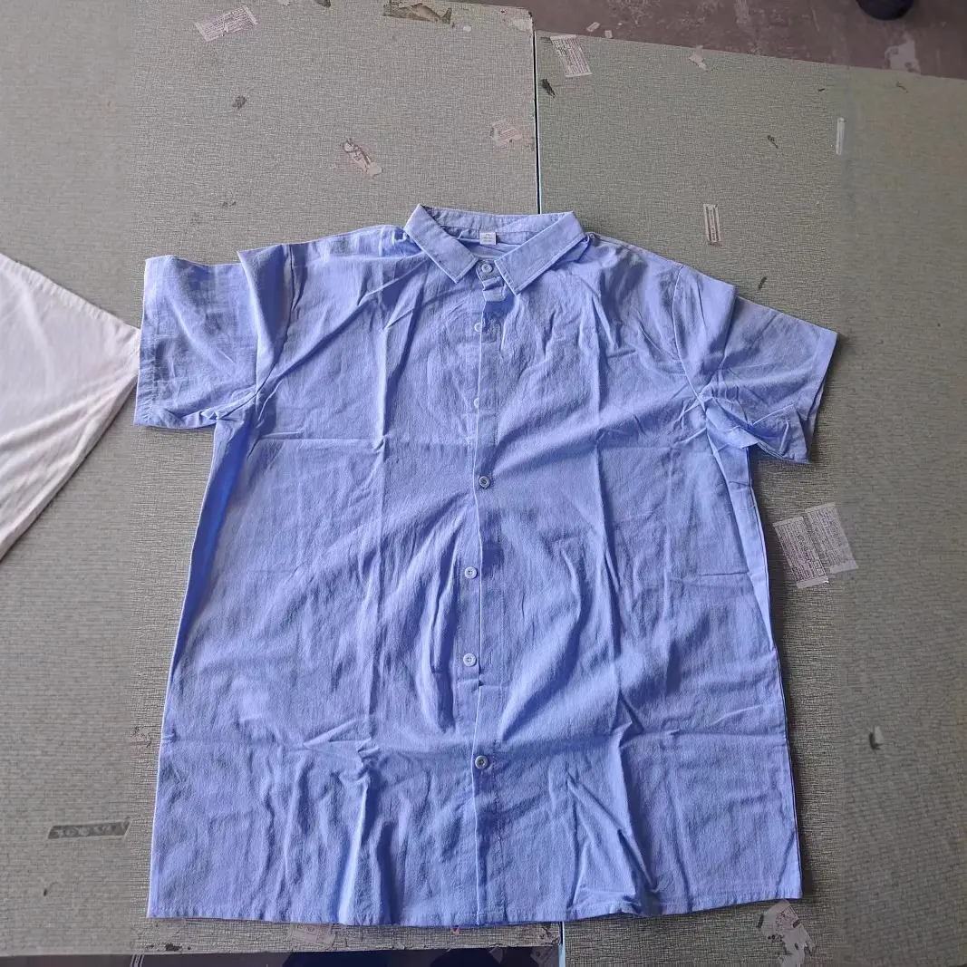 2026 White Lapel Shirt Short Sleeve Slim Fit - Image 12