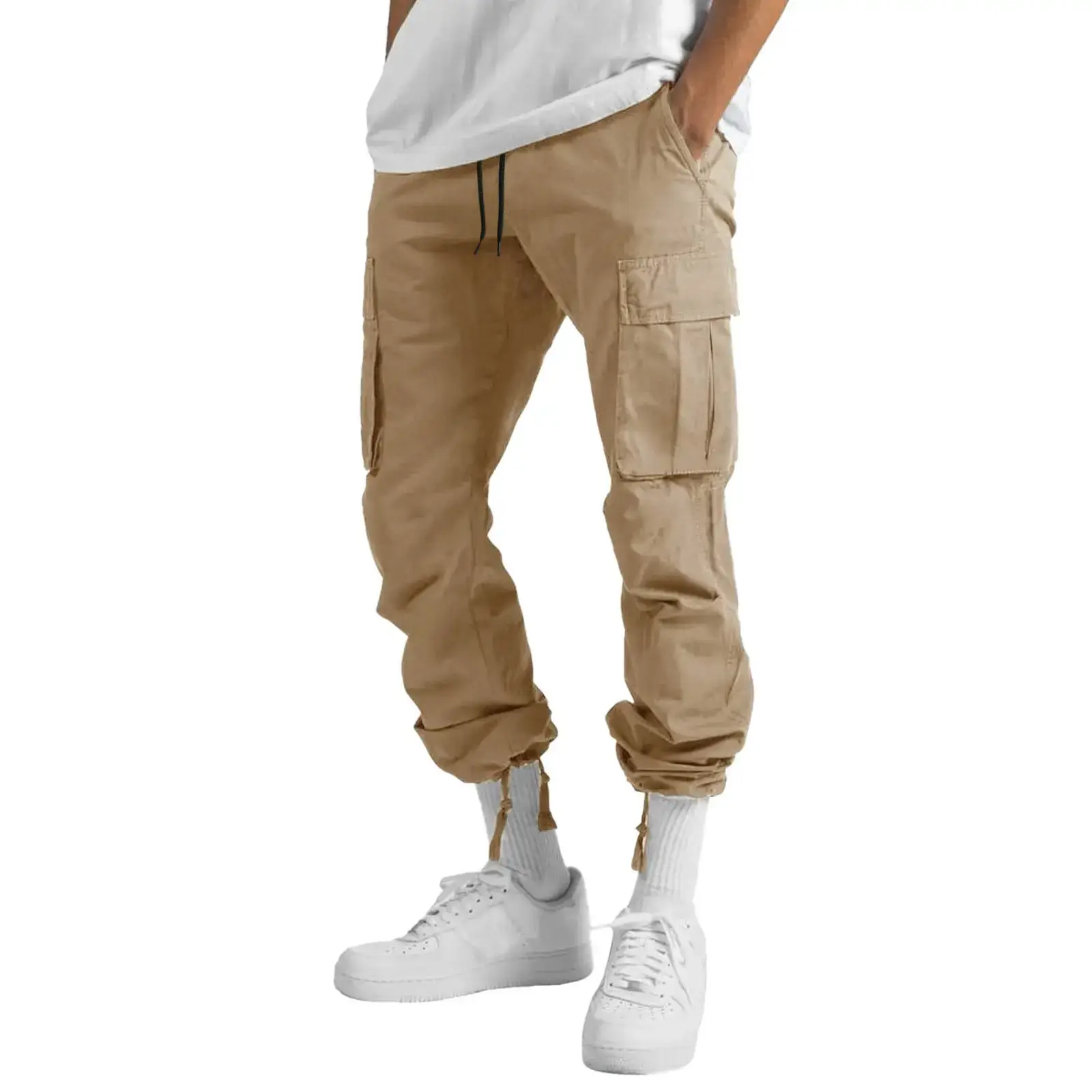 2022 Men's Crane Drawstring Pocket Pants Tan — feature 26