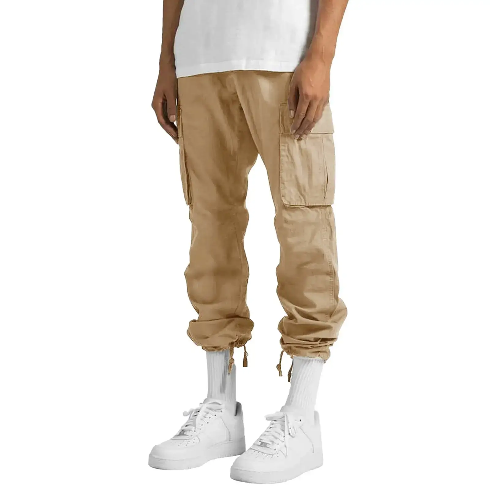2022 Men's Crane Drawstring Pocket Pants Tan — feature 27